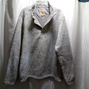 Men's Heathered Gray Zip-Up Sweater